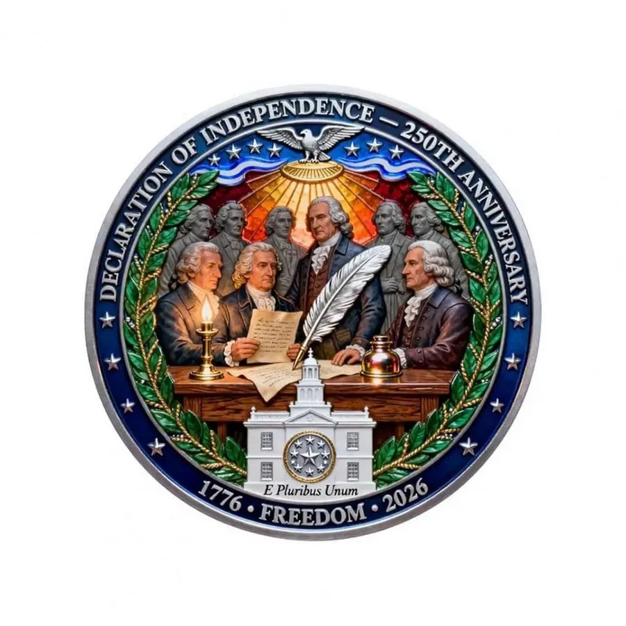 United States 250 Anniversary Challenge Coin Commemorative US 1-pc aw gallery
