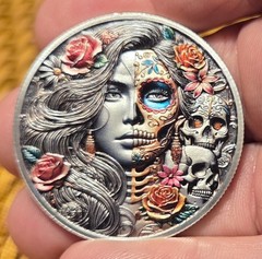 SPIRITUAL CHALLENGE COIN “ETERNAL BEAUTY” SILVER TONE