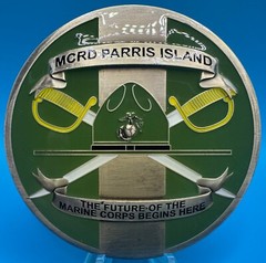 LG 3″ USMC Marine Corps Recruit Depot Paris Island, SC Military Challenge Coin