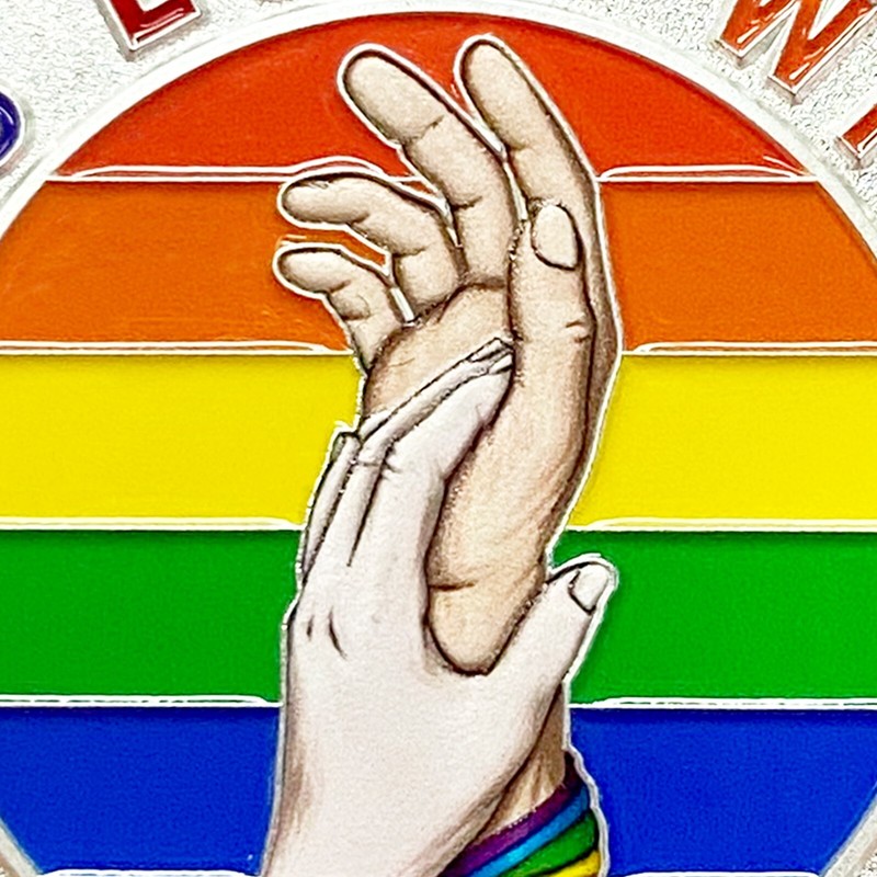 Rainbow Flag Gay Pride Challenge Coin LGBTQ Gay Lesbian Marriage Equality Gifts gallery