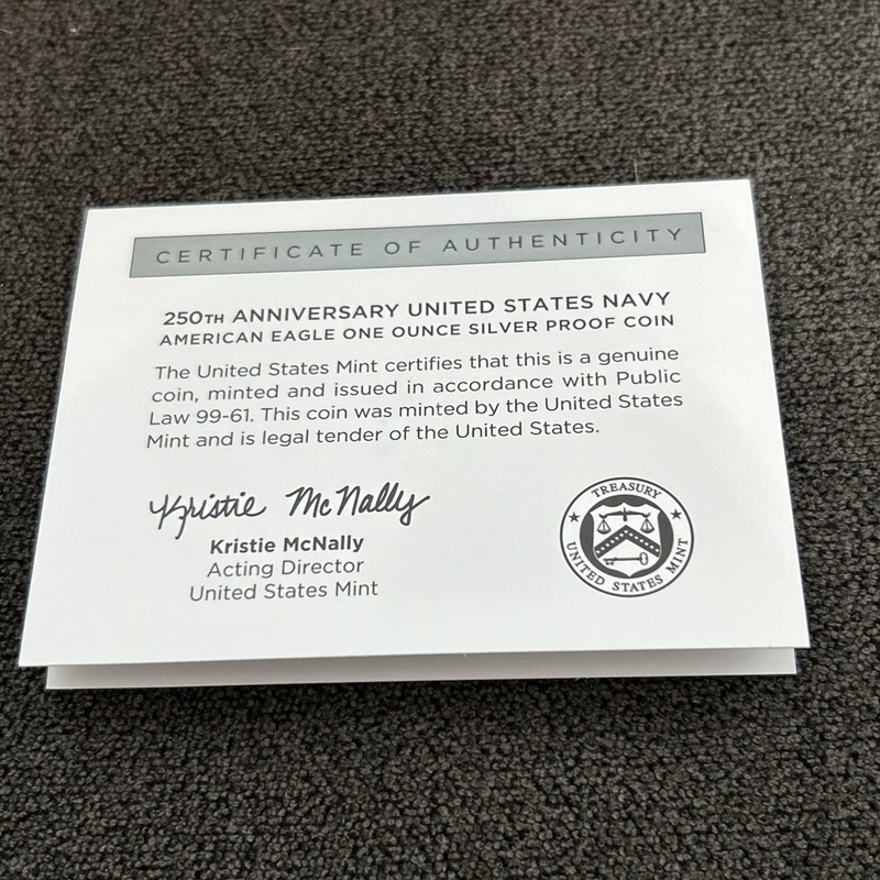 250th Anniversary United States Navy American Eagle One Ounce Silver Proof Coin gallery