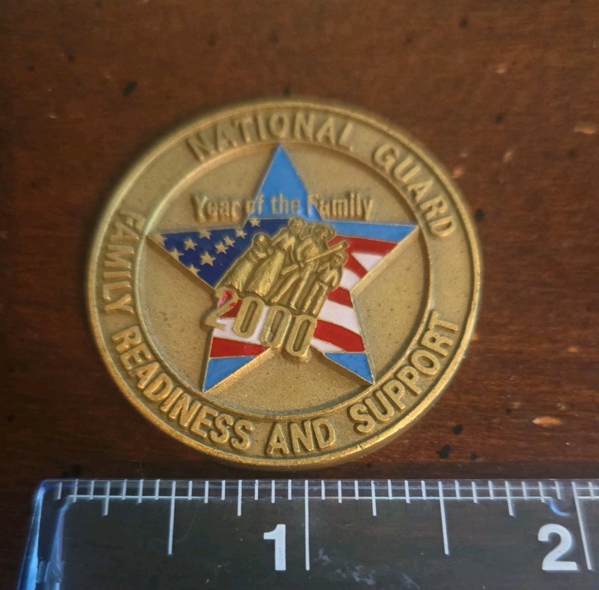 Vintage Military Challenge Coin 2000 National Guard Family Readiness & Support gallery