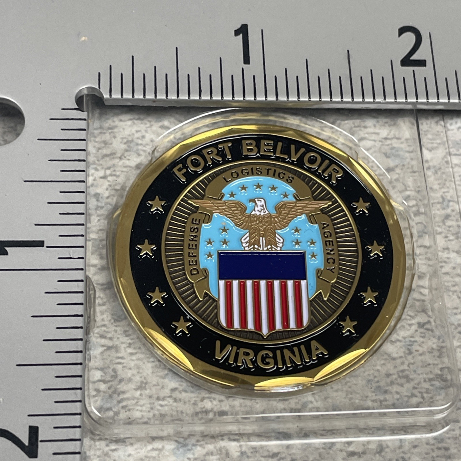 Coin US Army Fort Belvoir VA Base Challenge Coin In Case - New gallery