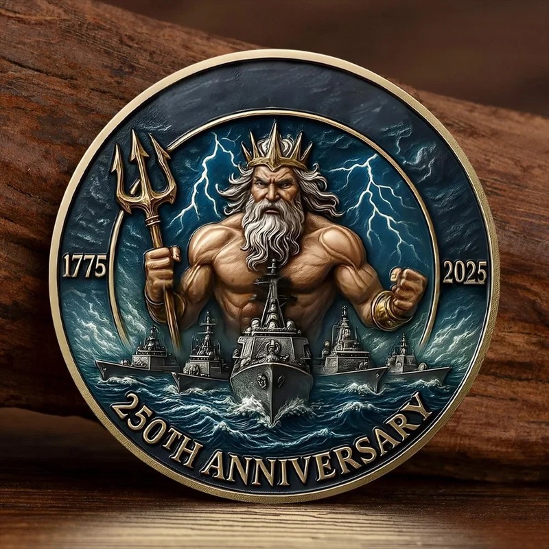 U.S. Navy 1775-2025 250th Anniversary Challenge Coin Military Veteran Gift gallery