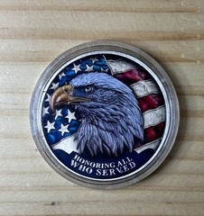 Eagle Challenge Silver Zinc Coin Veterans – Thank You for Your Service