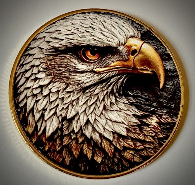14 Eagle Isaiah 40:31 Challenge Coin-2D-Flat-Stickers-14 Coin Lot-Gold Colored gallery