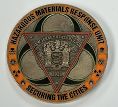 NJSP New Jersey State Police Hazardous Materials Response HAZMAT Challenge Coin