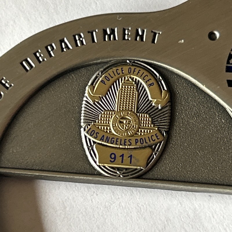 LAPD Los Angeles Police Department Handcuff Bottle Opener Challenge Coin gallery