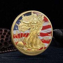 Souvenir Coin US Statue of Liberty Challenge Coins Painted America