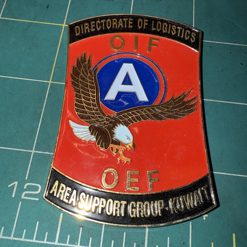 Directorate Of Logistics OIF OEF area support group Kuwait challenge coin gallery