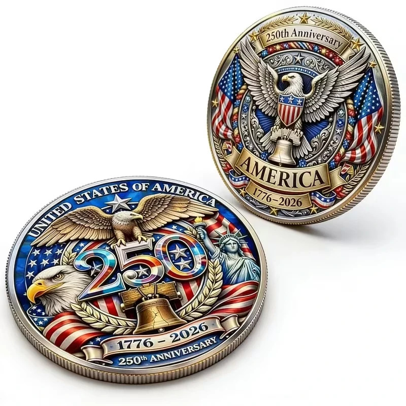 American 250th Anniversary Commemorative Coin in Plastic Case Free Shipping gallery