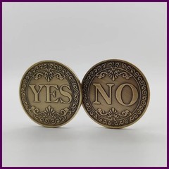 1PC Bronze Yes or No Commemorative Coin Souvenir Game Prop Collection Decor Gift