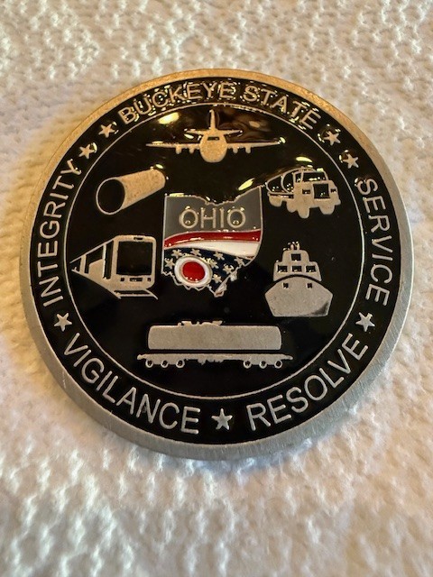 Challenge Coin: TSA Ohio Buckeye State / Excellent Condition / Rare