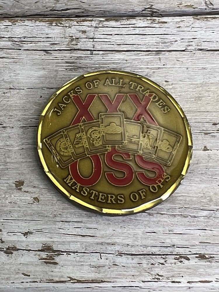 USAF OSS XXX Jack Of All Trades Masters of OPS 1 5/8” Challenge Coin Air Force