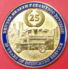 Denver Paramedic Division. Challenge Coin. Souvenir. 1.75″. 24b.