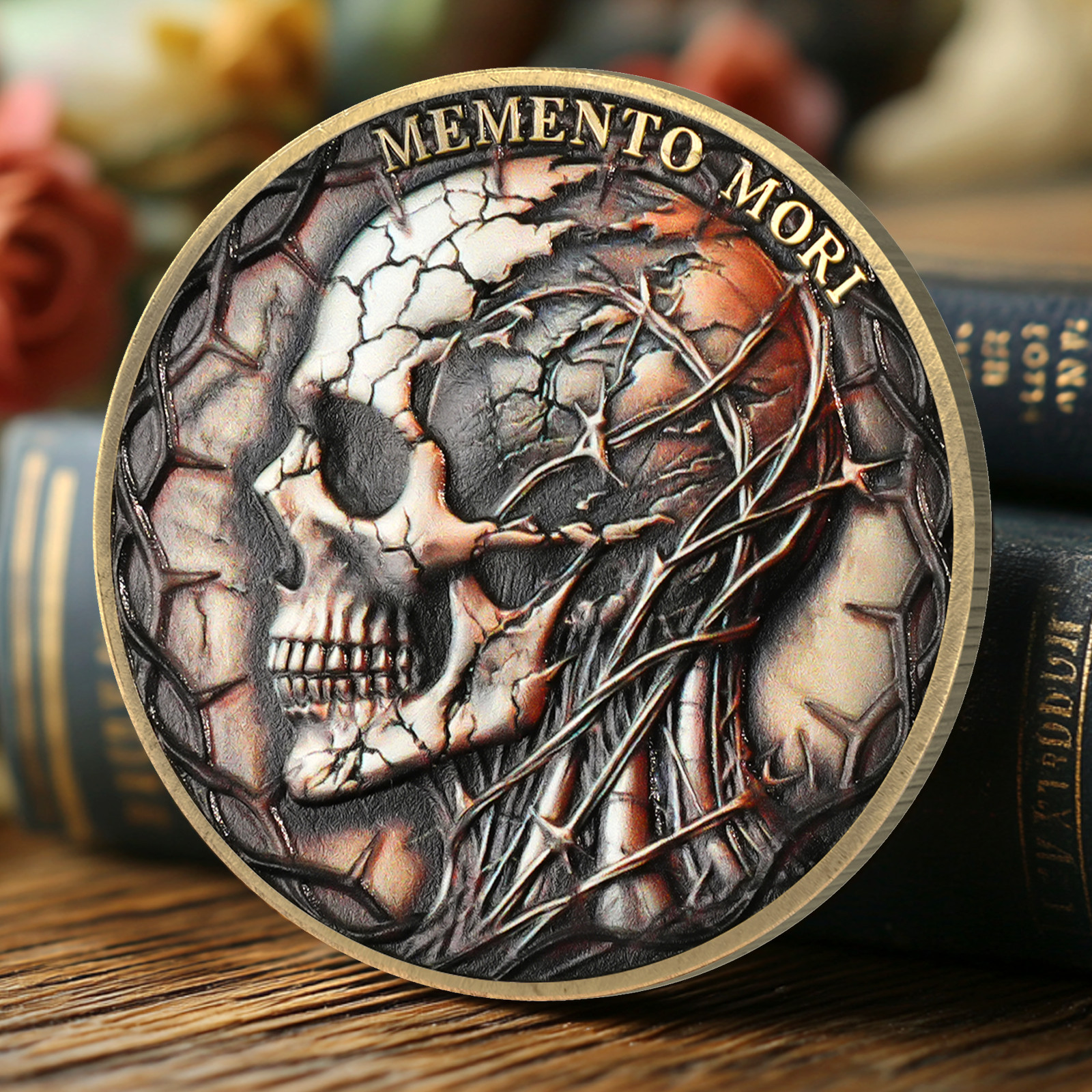New Memento Mori Coin Memento Vivere Coin EDC Stoic Challenge Coin Gifts For Men gallery
