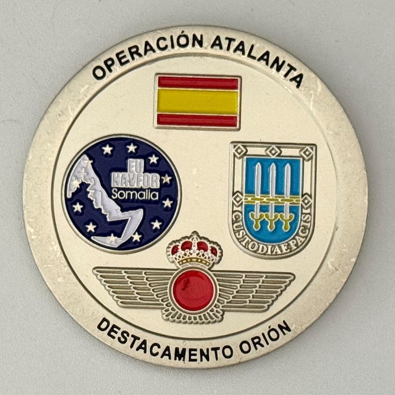 Spanish EUFOR Somalia Atlanta Operation Challenge Coin J#1 gallery