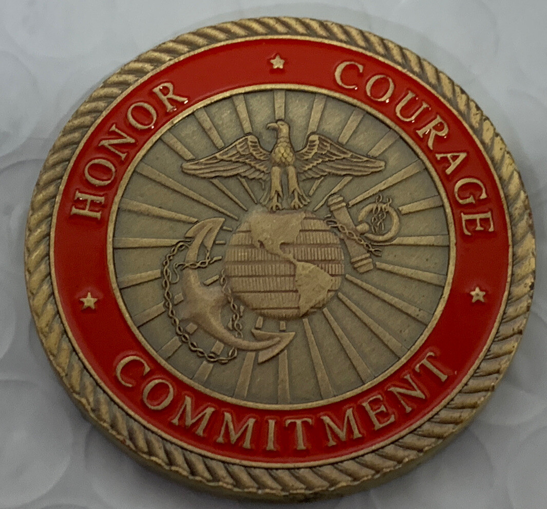 * US Marine Corps Challenge Coin Semper FI USMC Core Values Marine Collectible gallery