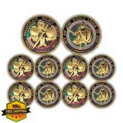 F4godwar 10pc Armor of God Coin Style-1