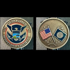 United States US Dept of H. Security Challenge Coin