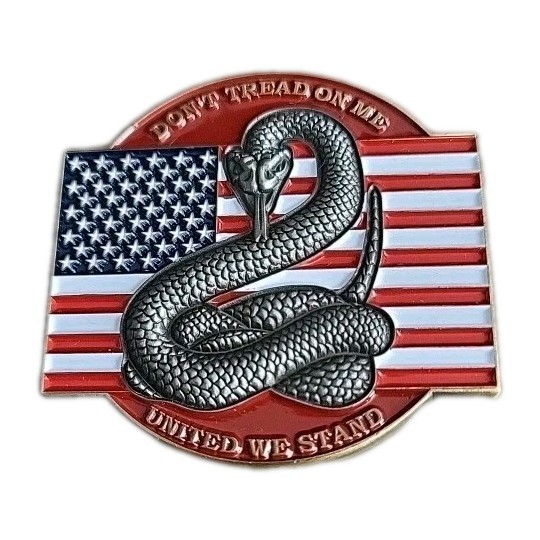 Don't Tread On Me -Liberty Or Death -United We Stand Golden Doors Challenge Coin gallery