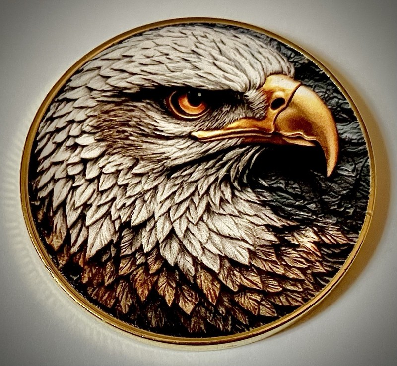 14 Eagle Isaiah 40:31 Challenge Coin-2D-Flat-Stickers-14 Coin Lot-Gold Colored gallery