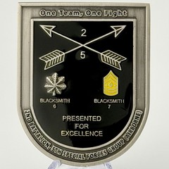 5th Special Forces Group 2nd Battalion Commander CSM Blacksmith Excellence Coin