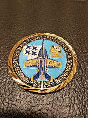 2022 US Navy BLUE ANGELS Flight Demonstration Squadron Challenge Coin F/A 18
