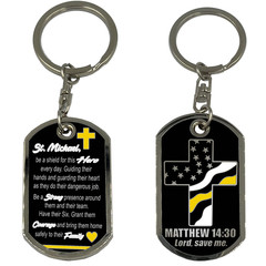 GL6-007 911 Emergency Police Dispatcher Thin Yellow Line Prayer Saint Michael Co