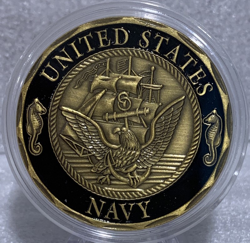 * US Navy Challenge Coin, Shellback US Navy Values Challenge Collectible Coin gallery