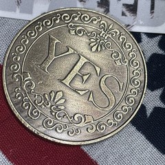 Yes No Challenge Coin 1.5 in round
