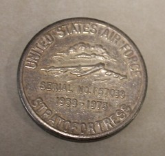 B-52 Stratofortress Air Force 1958-73 Antique Silver Finish Memorial Medal Coin