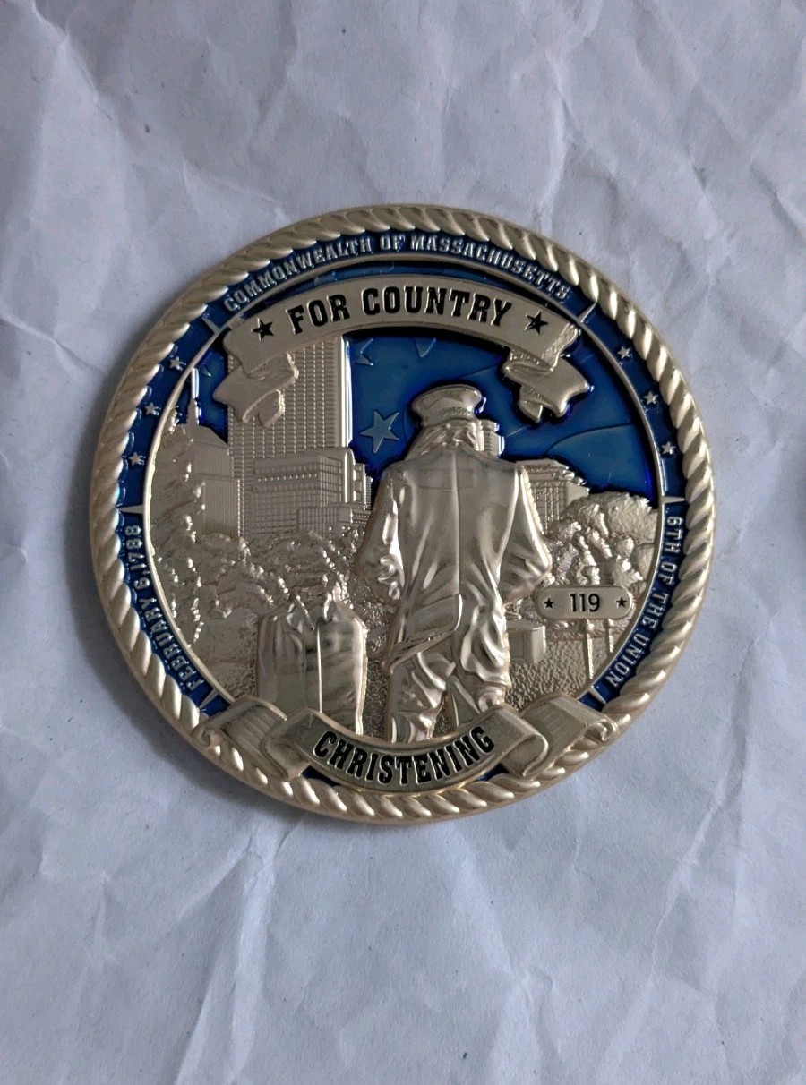 USS Massachusetts SSN 798 US Navy Virginia Class Submarine Challenge Coin Set gallery
