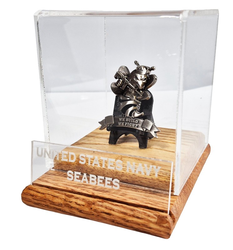 US Navy Seabees Challenge Coin Display w/ Coin Included 29 gallery