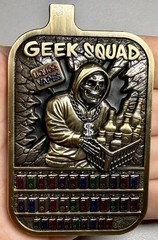💥Geek Squad Colorado Police Vape Narcotics Skull challenge coin Antique Gold