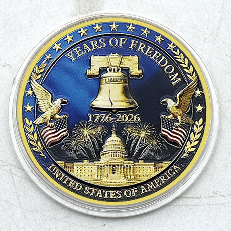 USA 250th Anniversary 1776-2026 Commemorative Coin Liberty Bell Eagle Medal gallery