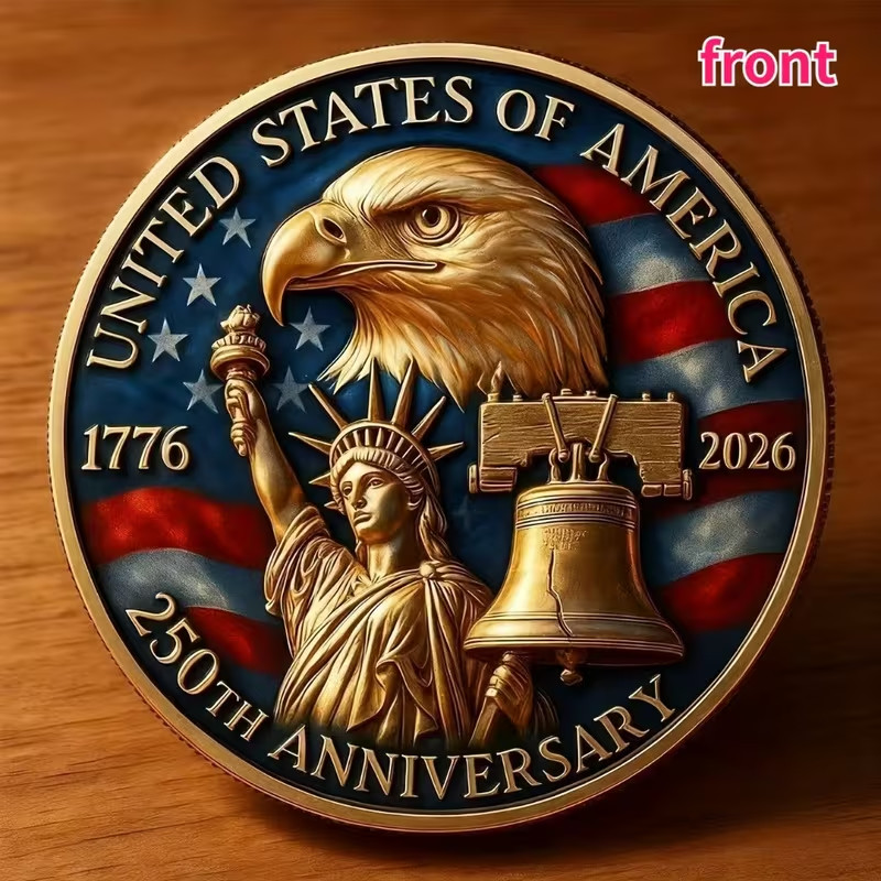 Challenge Coin 250 Anniversary 1776-2026 Coin Commemorative Semiquincentennial gallery