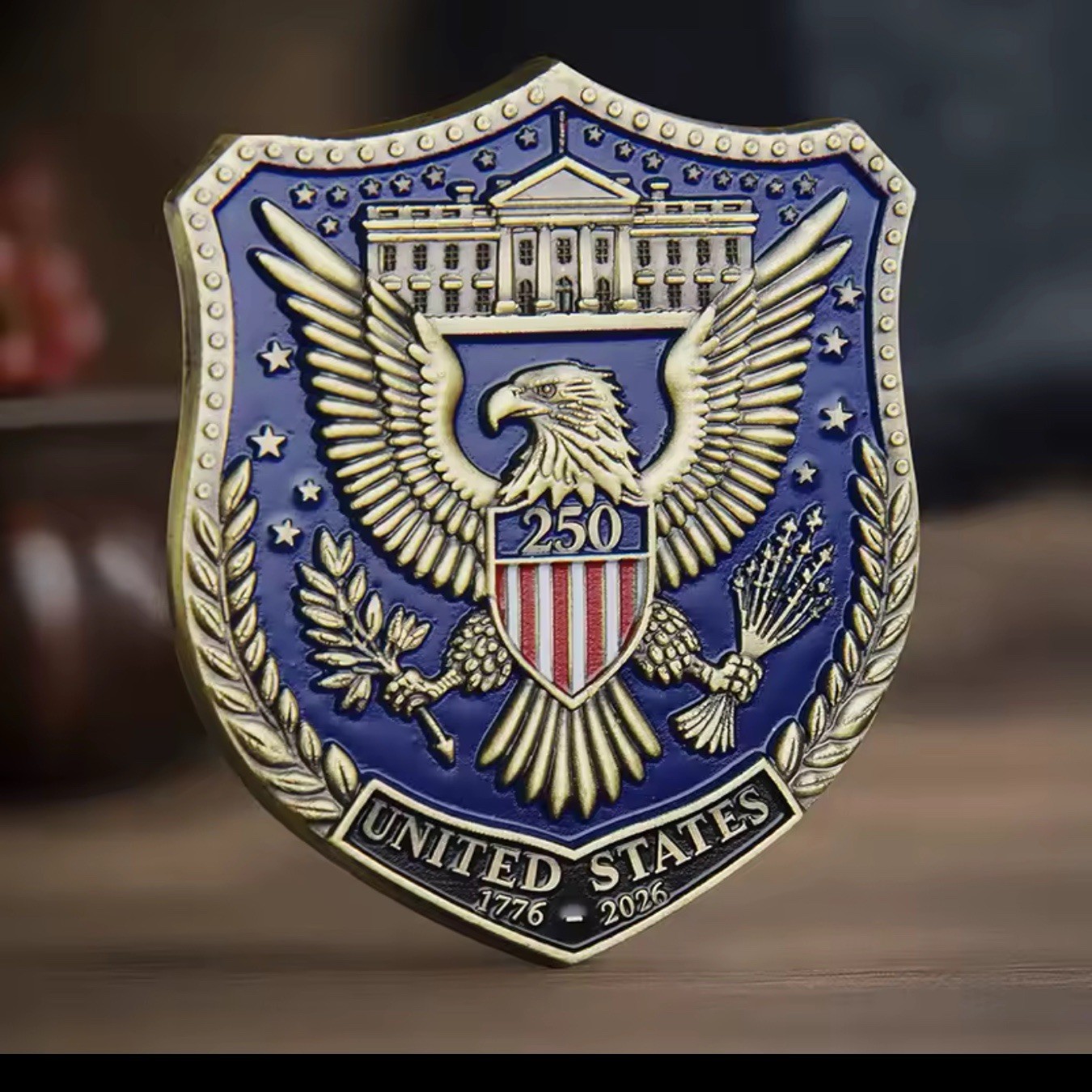 1pc 250th Anniversary U.S. Navy Shield Badge Challenge Coin gallery