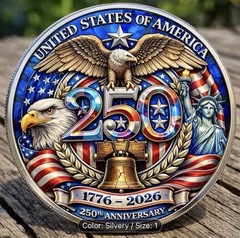 United States 250 Anniversary Challenge Coin Commemorative US 1-pc