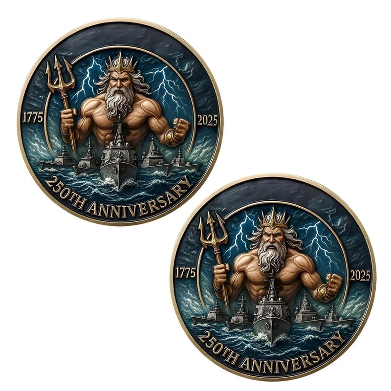U.S. Navy 1775-2025 250th Anniversary Challenge Coin Military Veteran Gift gallery