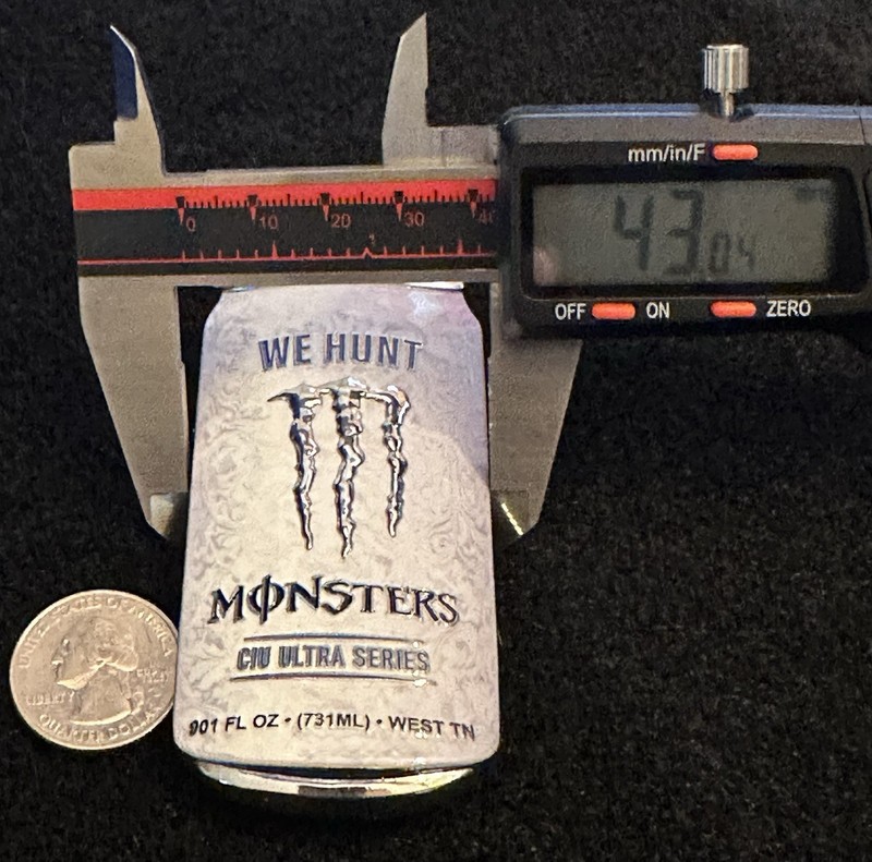 White Monster Can TDOC AEU Challenge Coin Massive 242 Gram Display Coin gallery