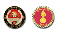 US Army Ordnance Corps Afghanistan Service Challenge Coin