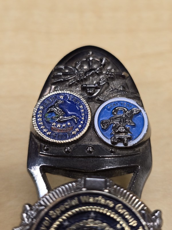 Naval Special Warfare Group 2 CPO Challenge Coin Spinner SEAL Teams NSWG-2 RARE! gallery