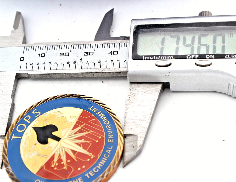 CIA TOPS Owning Technical Environment Spade Challenge Coin 1.75" Copper gallery