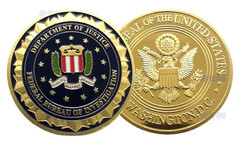 FBI Challenge Coin USA Federal Bureau of Investigation Washington DC