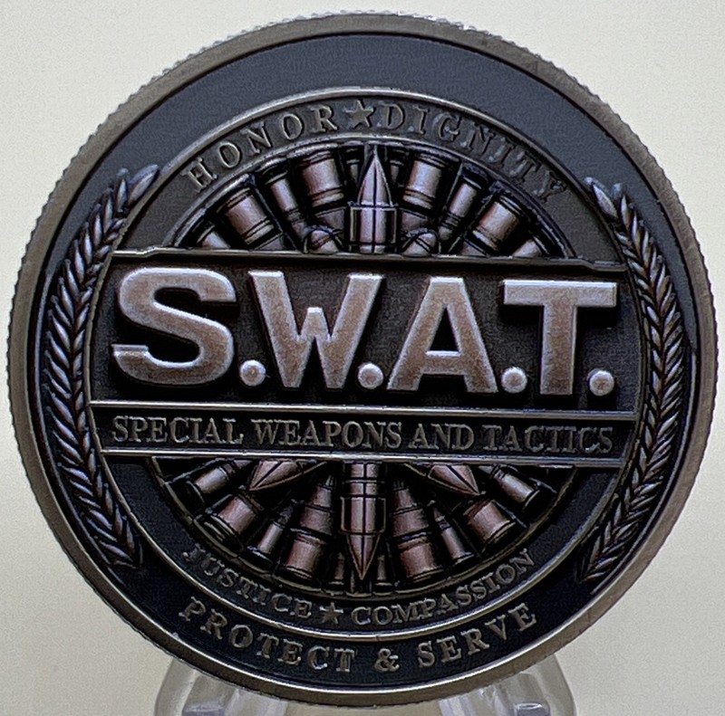 * SWAT Challenge Coin For Those Who Dare Respect All Fear None Protect And Serve gallery