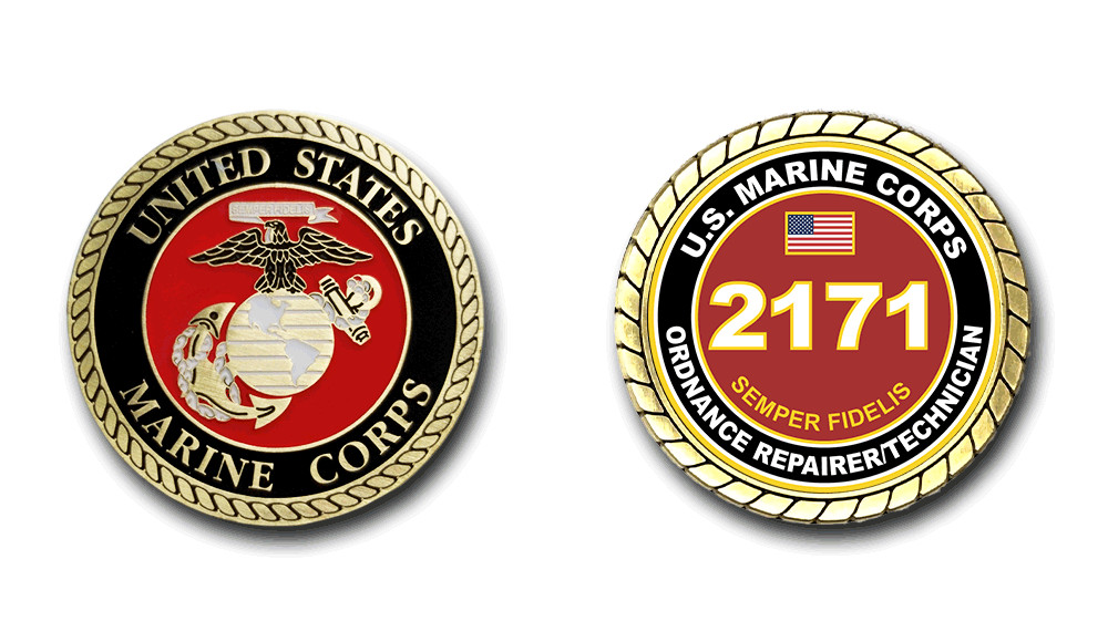 2171 Ordnance Repairer/Technician US Marine Corps MOS Coin