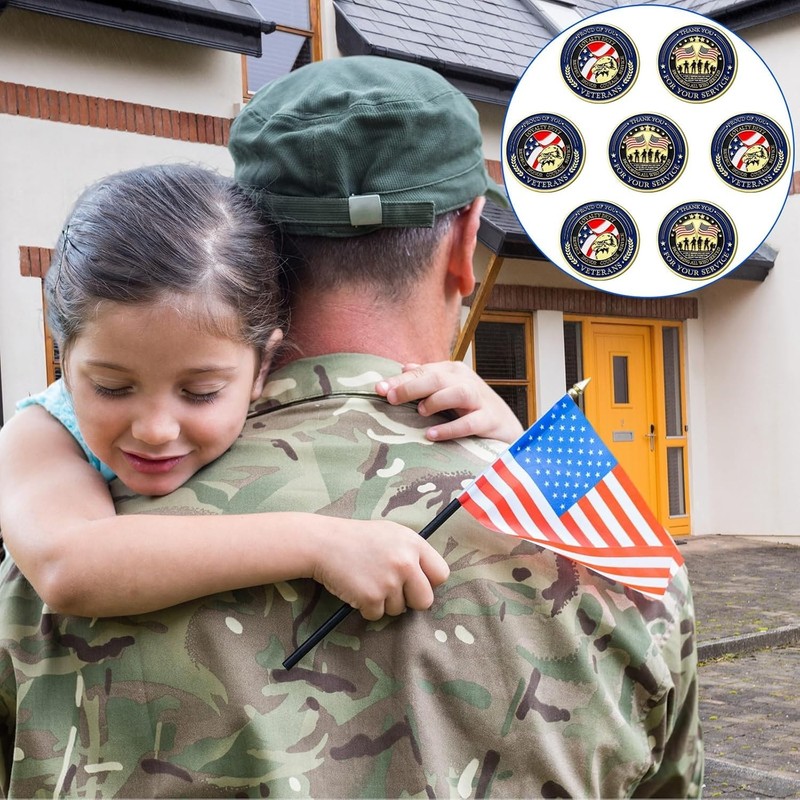Perfect Father's Day Gift: 40-Piece Military Challenge Coins Collection gallery