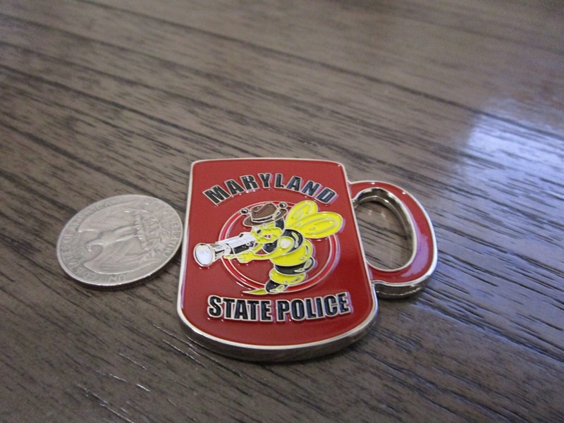 Maryland State Police Yield To Common Sense Challenge Coin #553T gallery