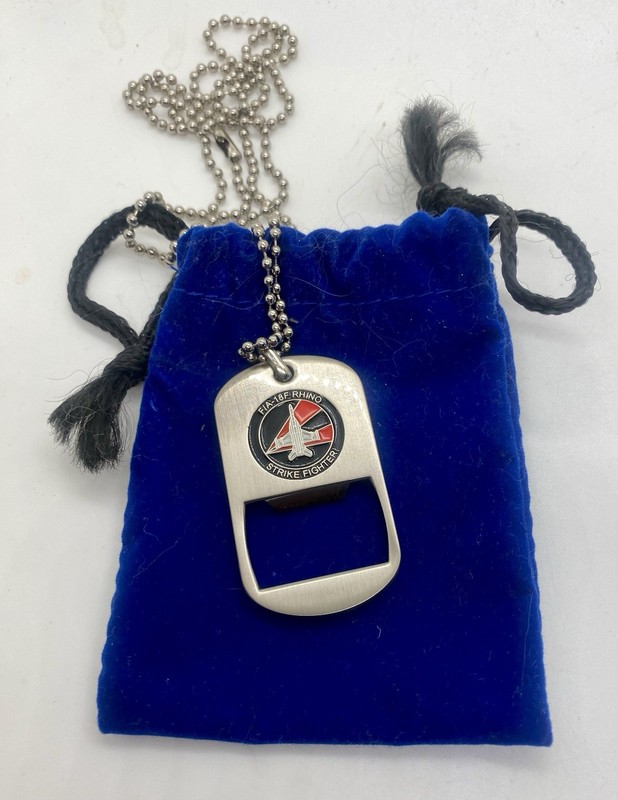 1 5 4 Black Knight F/A-18F Rhino Strike Fighter Necklace Bottle Opener Dog Tags gallery